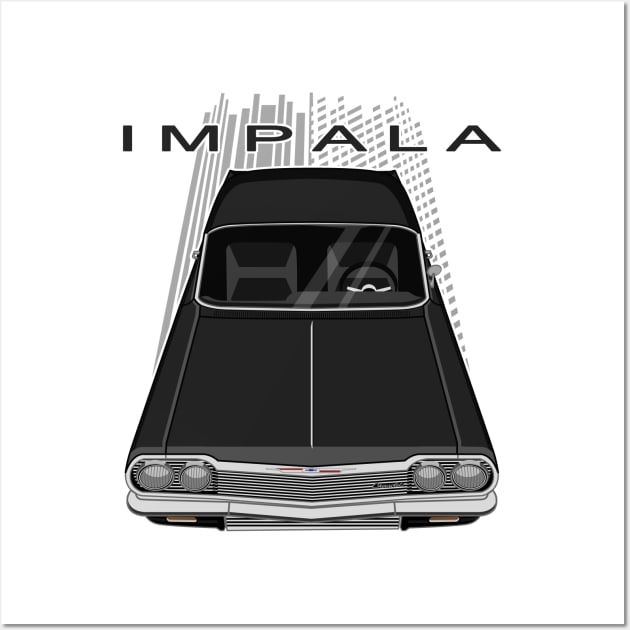 Chevrolet Impala SS 1964 - black Wall Art by V8social